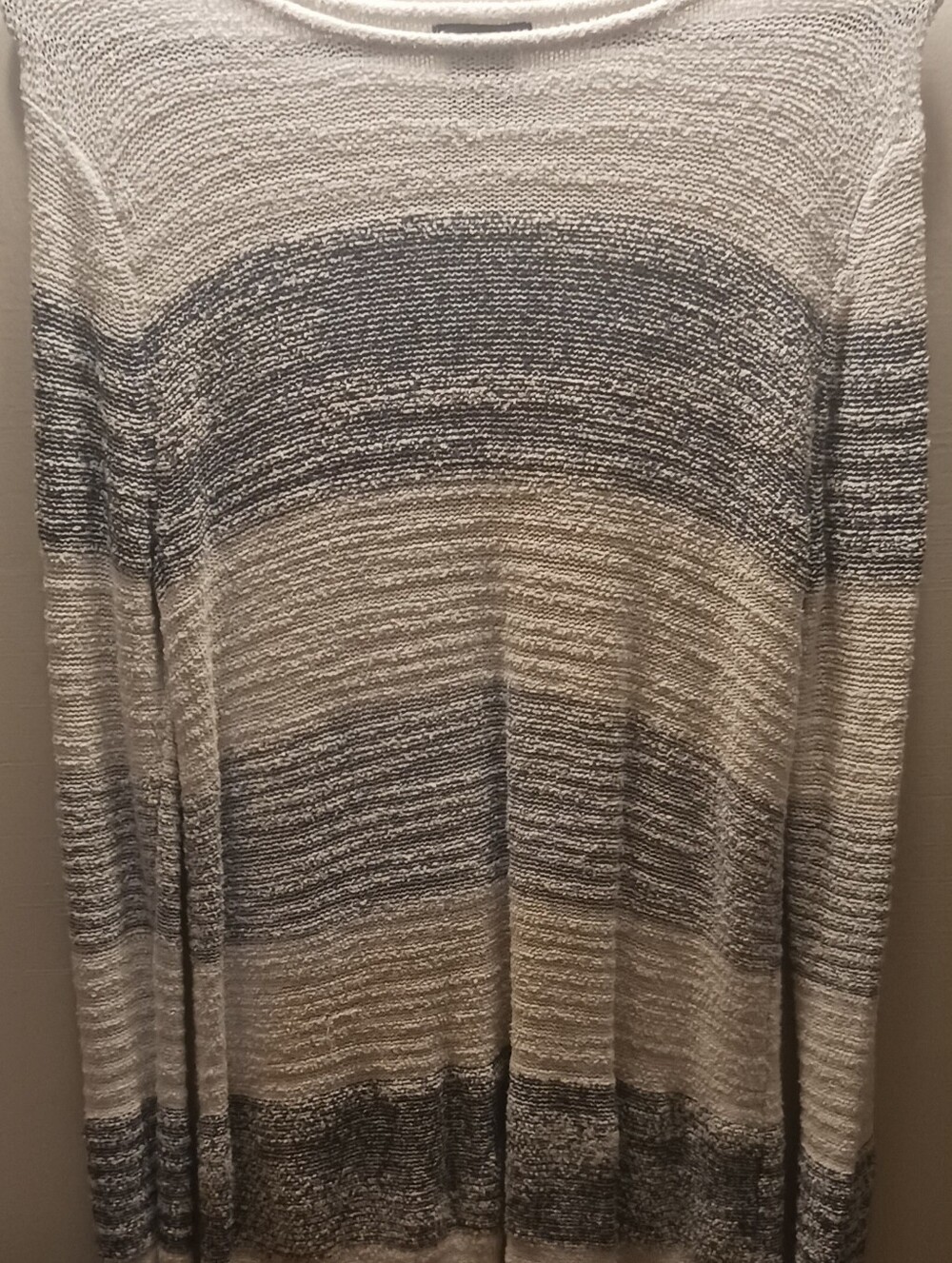 Parsley & Sage Ombre Crewneck Sweater in Cream and Gray